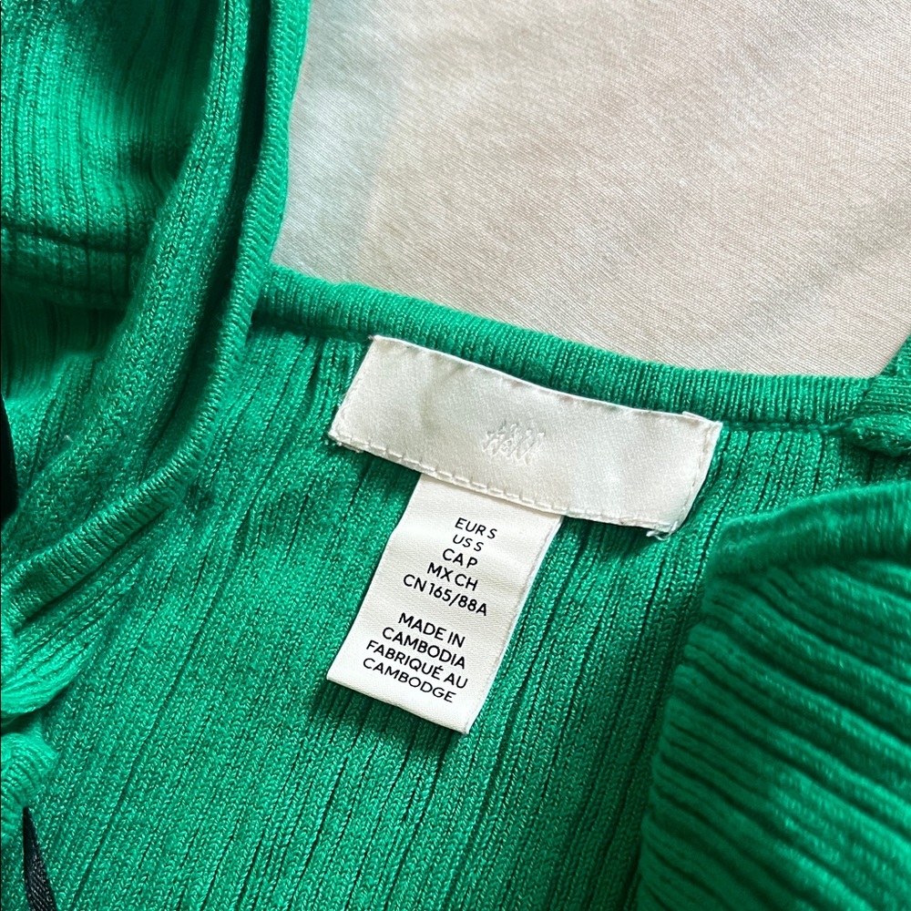 H&M Green Ribbed Tank Top - Picture 2 of 2
